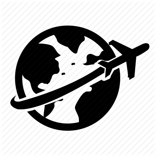 plane around globe